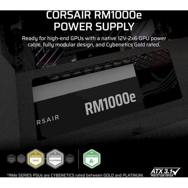 Corsair RM1000e čierny - Zdroje - Obrázok JPOK000K01