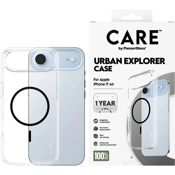 PanzerGlass® CARE Urban kryt s MagSafe Apple iPhone Air číry/čierny - Puzdra - Obrázok JQEH000K01