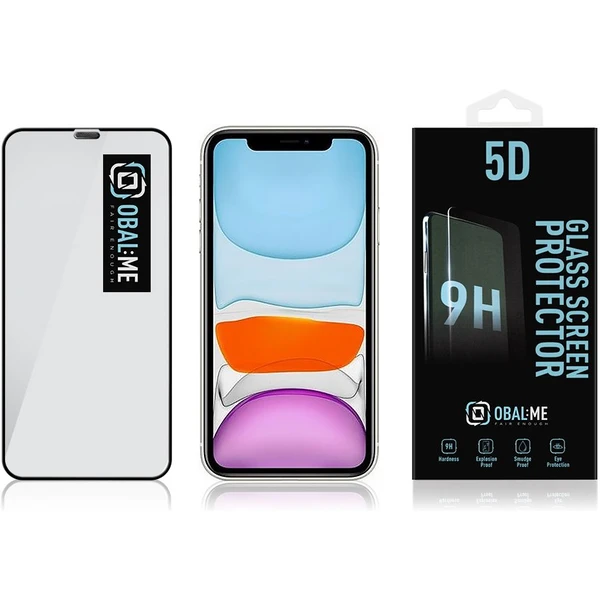 Obal:Me 5D tvrdené sklo Apple iPhone 11/XR čierne - Ochranné fólie a sklo - Obrázok JRK6000701