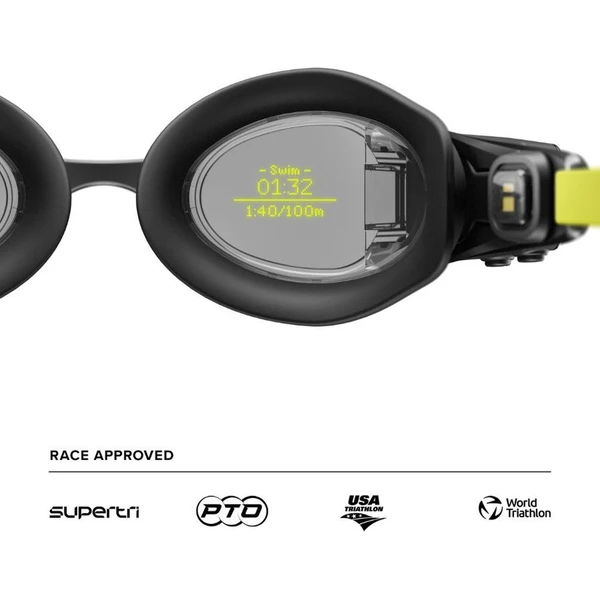 FORM Smart Swim 2 chytré plavecké okuliare čierne/žlté - Okuliare - Obrázok JT6G000K01