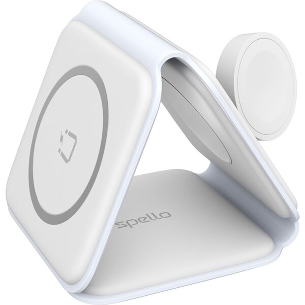 Spello 3in1 Portable bezdrôtová nabíjačka biela