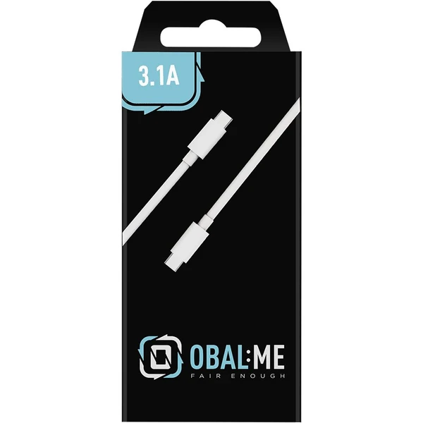 Obal:Me Rýchlo nabíjací USB-C/USB-C napájací kábel 1m biely - Káble a redukcie - Obrázok JUK6000701