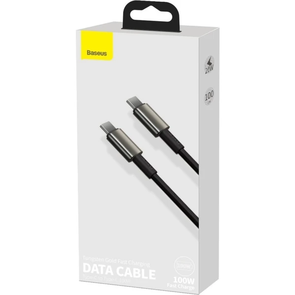 Baseus Tungsten Gold USB-C/USB-C napájací kábel 100W 2m čierny - Káble a redukcie - Obrázok JWKGF00101