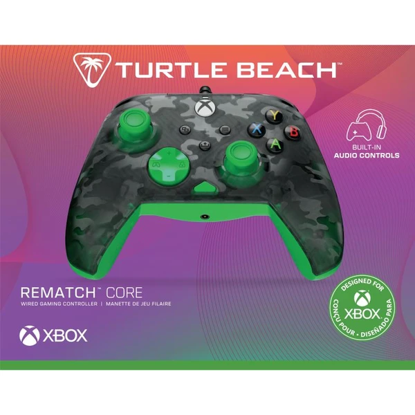 Turtle Beach herný ovládač Rematch Core Ghost Black Camo (XBOX/PC) zelený - Herné ovládače - Obrázok JYMH000K01