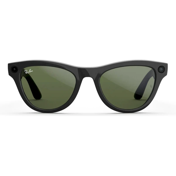 Meta RAY-BAN Skyler Gen2 (Štandardné) inteligentné lesklé okuliare (zelené šošovky) čierne - AR okuliare - Obrázok JZ3K000K01