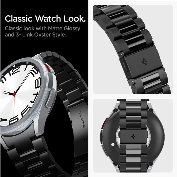 Spigen Modern Fit 316L Band remienok Samsung Galaxy Watch6 Classic 47mm čierny - Remienky - Obrázok JZV3000N01