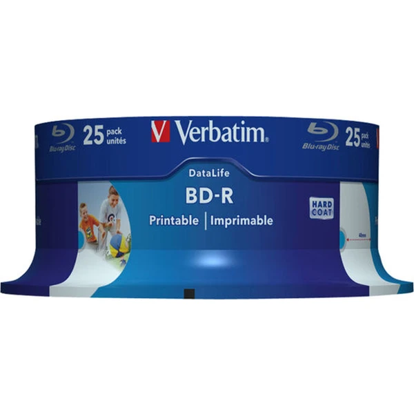 VERBATIM BD-R SL Datalife HTL (25 ks) Blu-Ray/Spindle/6x/25GB - Optické disky - Obrázok K0G2000K01