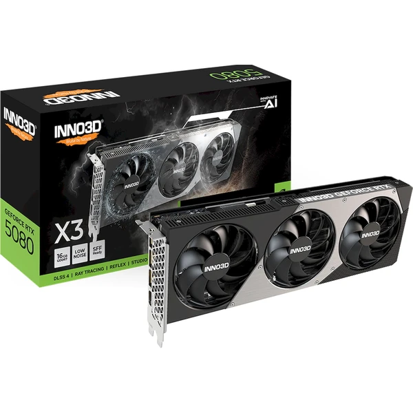 INNO3D NVIDIA GEFORCE RTX 5080 X3 OC 16GB GDDR7 - Grafické karty - Obrázok K0ID000K01