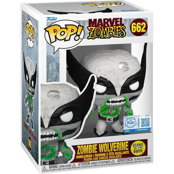 Funko POP! #662 Marvel: Zombies - Wolverine (Exclusive) (GITD) - Funko POP! - Obrázok K0JM000K01