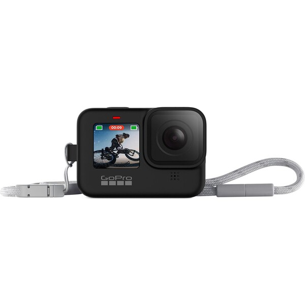 E-shop GoPro silikónové púzdro + šnúrka, čierne
