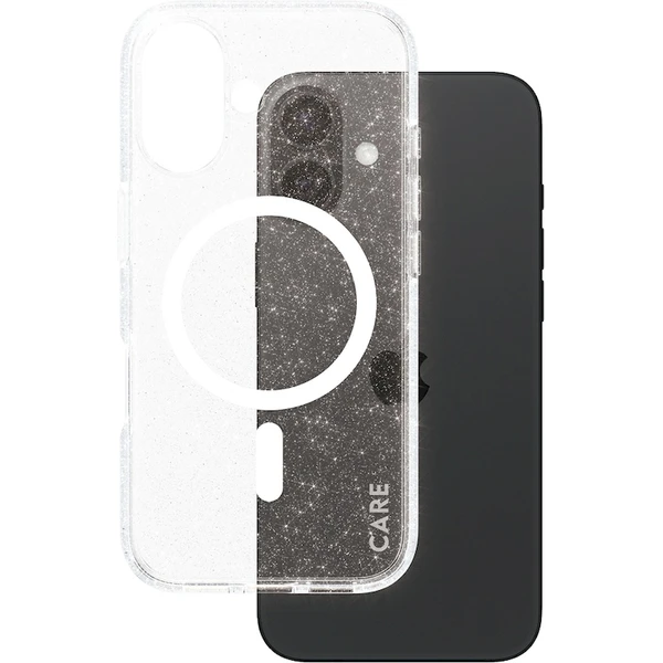 PanzerGlass® CARE kryt Apple iPhone 16 MagSafe Star Lit trblietavý/biely - Puzdra - Obrázok K108000P01