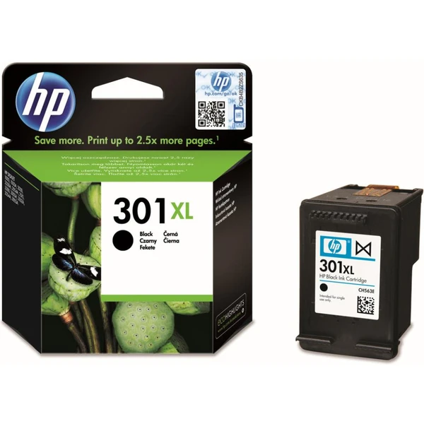 HP CH563EE č. 301X Čierna originálna - Cartridge - Hlavný obrázok