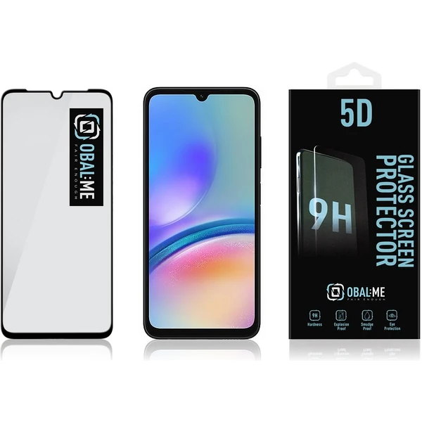 Obal:Me 5D Tvrdené sklo Samsung Galaxy A05s čierne - Ochranné fólie a sklo - Obrázok K1U0000K01