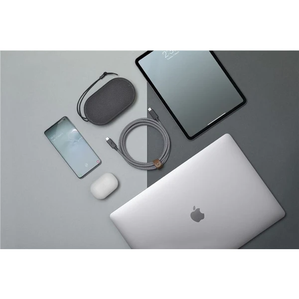 Native Union Belt Cable Pro USB-C 240W nabíjací kábel, 2,4m, čierny/biely - Káble - Obrázok K1Y1000701