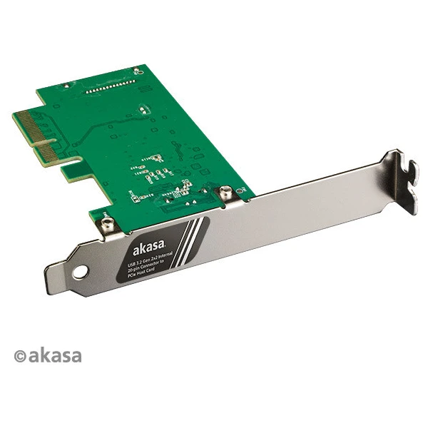 Akasa USB 3.2 HOST card, 20Gbps USB 3.2 Gen 2x2 Internal 20-pin Connector to PCIe Host Card - Radiče - Obrázok K26X600301