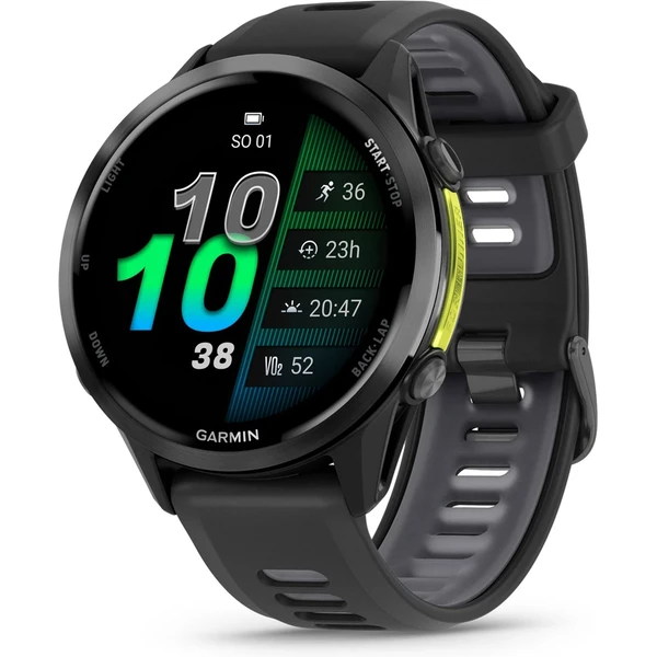 Garmin Forerunner 970 čierna/sivá titánová luneta s čiernym polopriehľadným remienkom - Inteligentné hodinky - Hlavný obrázok