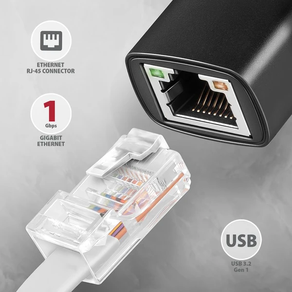 AXAGON ADE-ARC USB-C Gigabit Ethernet sieťová karta - Sieťové karty - Obrázok K2P2000J01