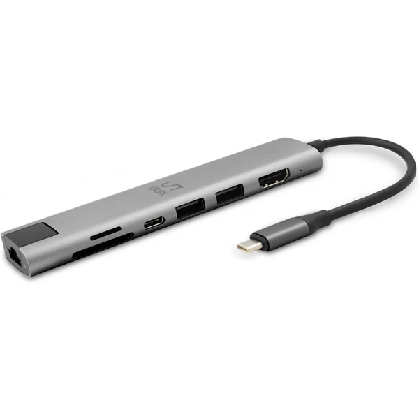 iWant Type-C Hub 7v1 Multimedia vesmírne šedý - USB huby - Obrázok K2U2000O01