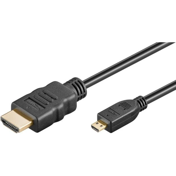 PremiumCord HDMI 1.3/Micro HDMI kábel s ethernetom 4K 1m čierny - Káble a redukcie - Hlavný obrázok