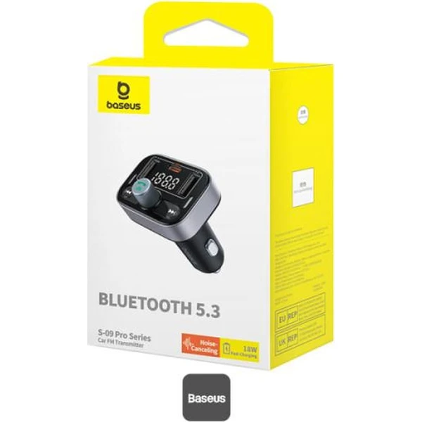 Baseus S09 Pro FM transmitter čierny - FM Transmittery - Obrázok K32R000K01