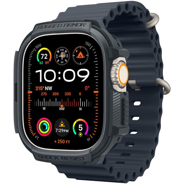 Spigen Rugged Armor, tmavo šedá - Apple Watch Ultra 2/1 49mm