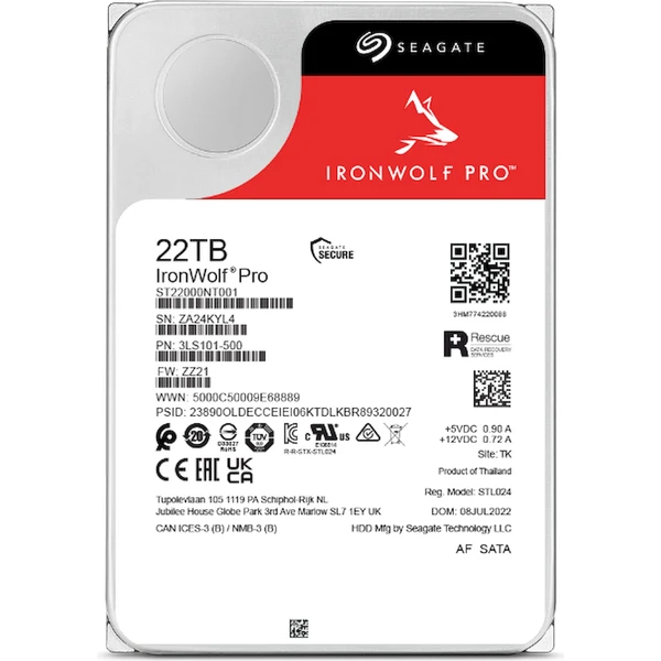 Seagate IronWolf Pro 22TB 3.5" HDD - Pevné disky - Obrázok K3IN000K01