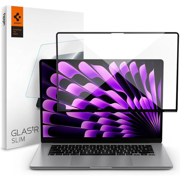 Spigen Glass tR Slim tvrdené sklo MacBook Air 15" M2/M3/M4 - Ochranné fólie a sklo - Hlavný obrázok