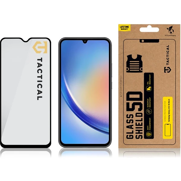 Tactical 5D Glass Shield sklo Samsung Galaxy A34 5G čierne - Ochranné fólie a sklo - Obrázok K3Z3000601