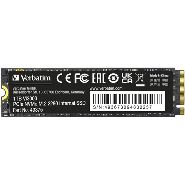 VERBATIM SSD Vi3000 Internal PCIe NVMe M.2 SSD 1TB - SSD - Hlavný obrázok