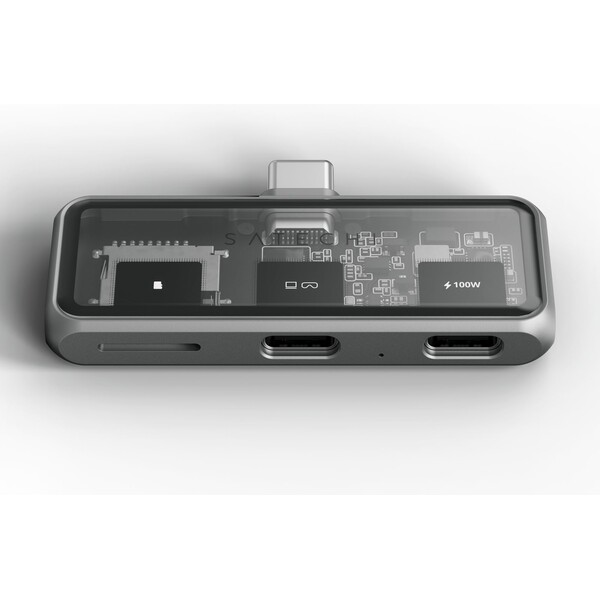 Satechi Mobile XR Hub s duálnym USB-C a microSD vesmírne šedý
