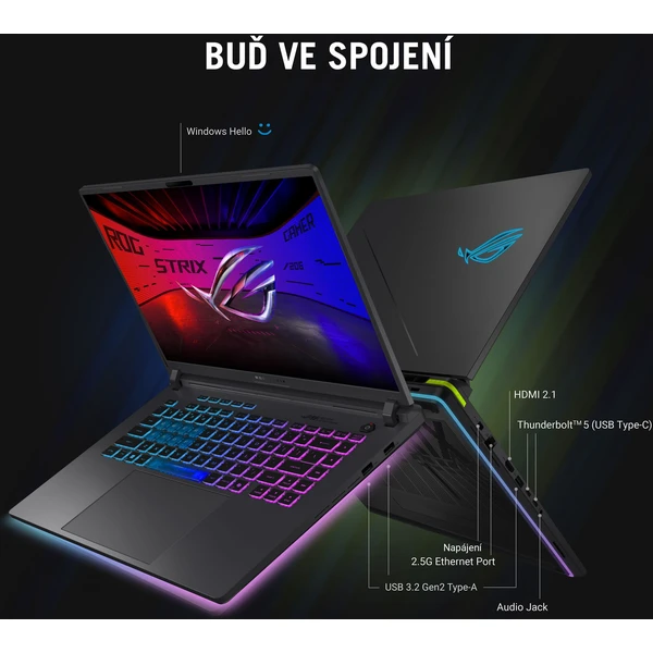 ASUS ROG Strix G16 (G615LW-NEBULA007W) RTX 5080 sivý - Notebooky - Obrázok K4MD000J01