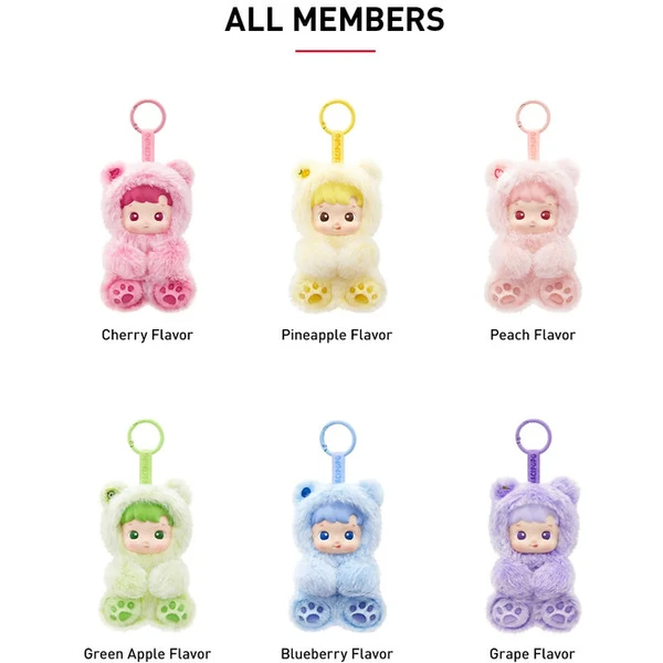 POP MART HACIPUPU Gummy Bear Series - Vinyl Plush Pendant Blind Box - Figúrky - Obrázok K51L000K01