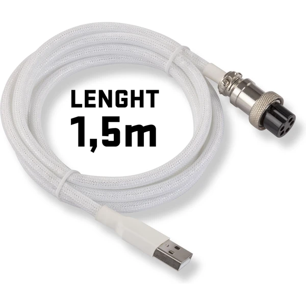 Yenkee YCU COIL WE krútený kábel USB-A/USB-C biely - Káble - Obrázok K5A4000N01