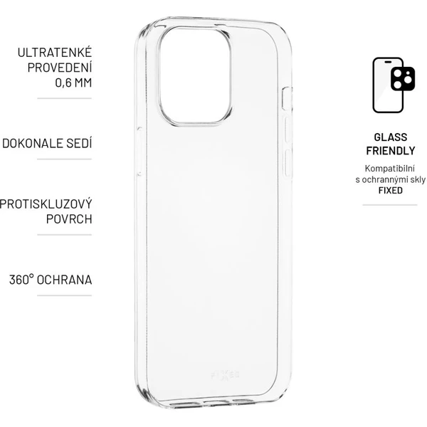 FIXED Skin ultratenký TPU kryt 0,6 mm Apple iPhone 14 Pro Max číry - Puzdra - Obrázok K5IQ100501