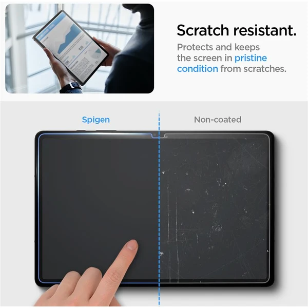 Spigen Glass tR EZ Fit 1 Pack tvrdené sklo Samsung Galaxy Tab S9+/Tab S10+ - Ochranné fólie a sklo - Obrázok K5JA000601