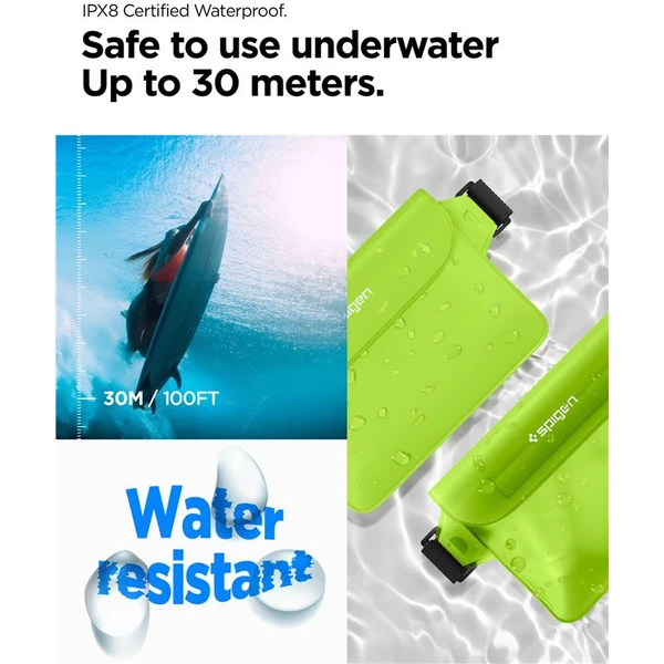 Spigen Aqua Shield WaterProof Waist Bag A620 2 Pack zelený - Puzdra - Obrázok K5N5000701