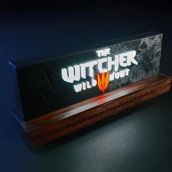 Svetlo LED The Witcher - Wild Hunt Logo 22 cm USB - Lampičky - Obrázok K5O5000L01