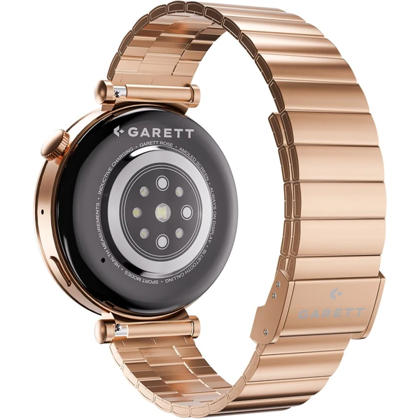 Garett Smartwatch ružovo zlatá pevná oceľ - Inteligentné hodinky - Obrázok K5XD000N01