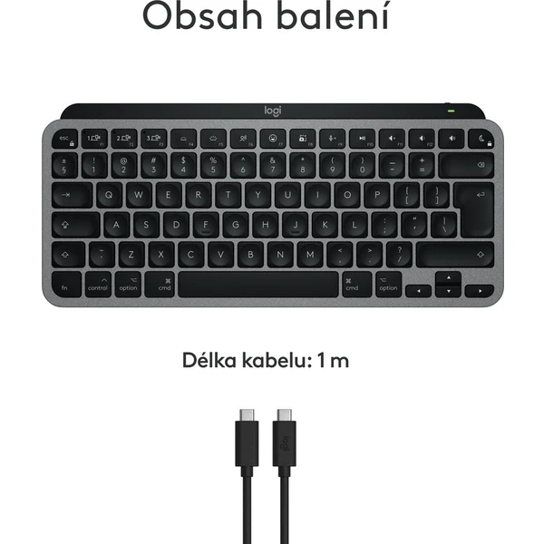 Logitech MX Keys Mini pre Mac US klávesnica vesmírne šedá - Klávesnice - Obrázok K645000J01