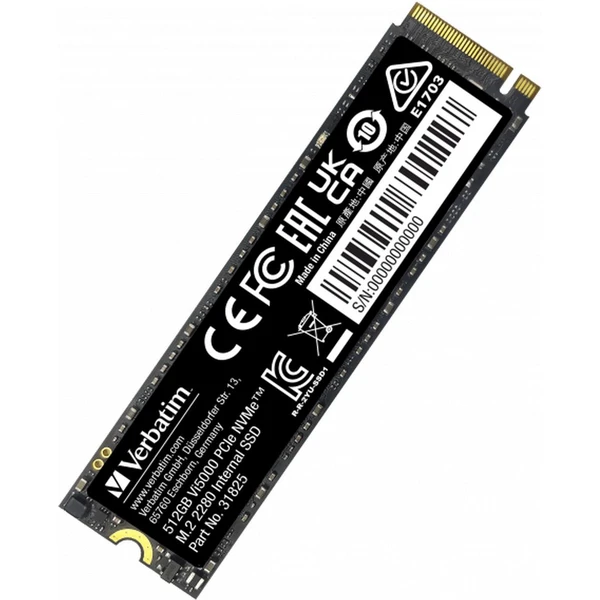 VERBATIM SSD Vi5000 Internal PCIe NVMe M.2 SSD 512GB - SSD - Obrázok K663000O01