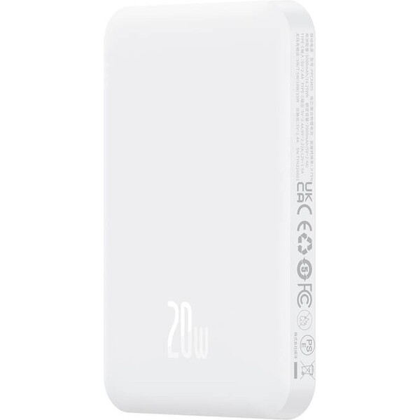 Baseus Power banka Mini s bezdrôtovým nabíjaním 5000 mAh 20W USB-C biela