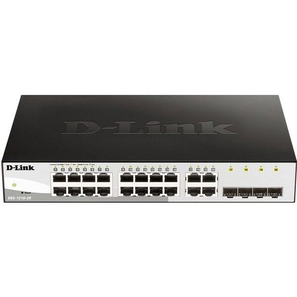 D-Link 20-Port Gigabit Smart+ Switch including 4 SFP ports