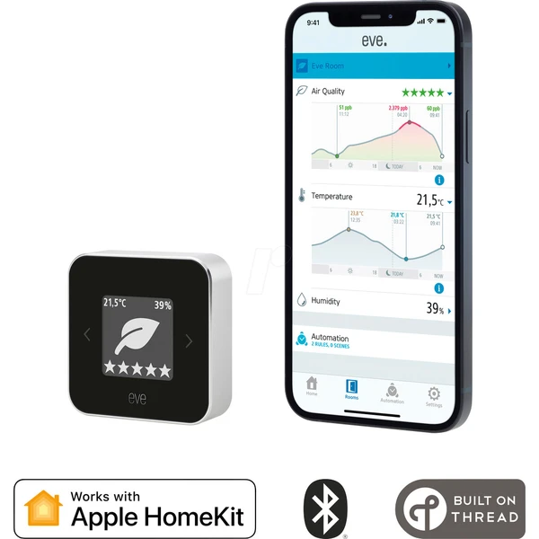 Eve Room vnútorný monitor kvality ovzdušia (Apple HomeKit a Thread) - Meteorologické stanice - Obrázok K718100501