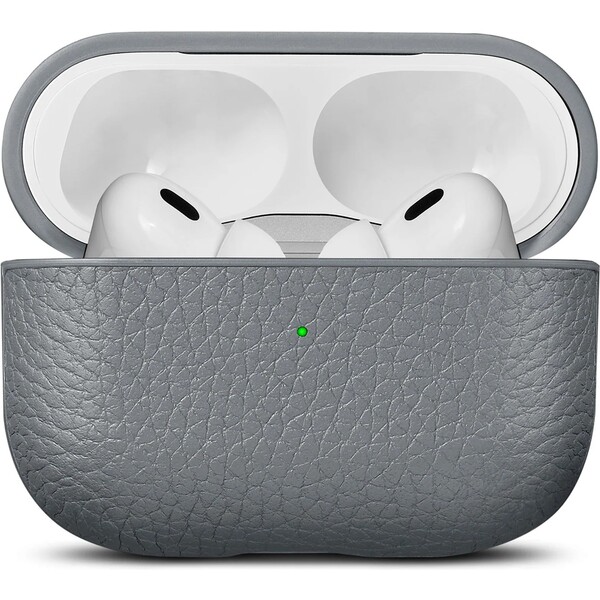 E-shop Woolnut Leather kožené puzdro pre AirPods Pro 2. generácia sivé