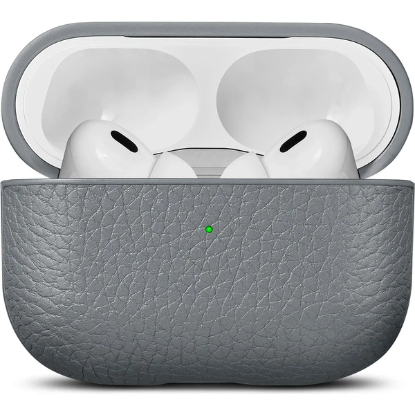 Woolnut Leather kožené puzdro pre AirPods Pro 2. generácia sivé - Puzdra - Hlavný obrázok