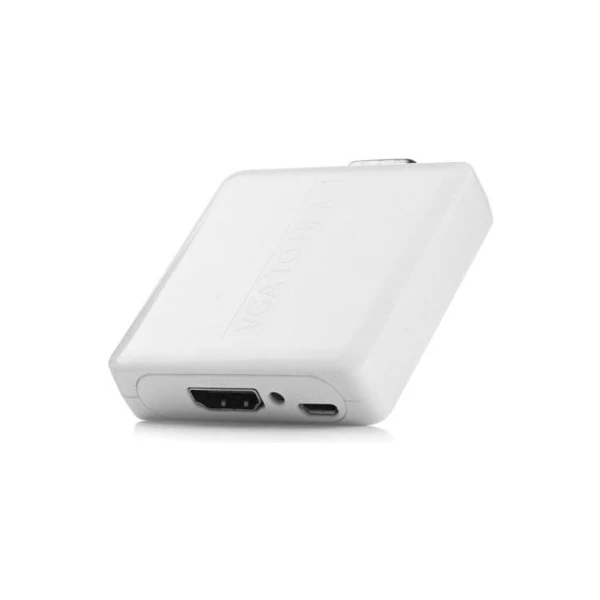 PremiumCord VGA + 3,5mm -> HDMI elektronický adaptér biely - Káble a redukcie - Obrázok K7SU000501