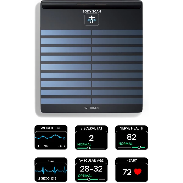 Withings Body Scan Connected Health Station - Black - Inteligentné váhy - Obrázok K864G00101