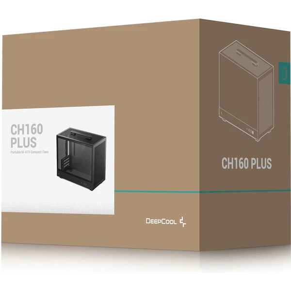 DEEPCOOL CH160 Plus čierna - Počítačové skrine - Obrázok K87K000K01