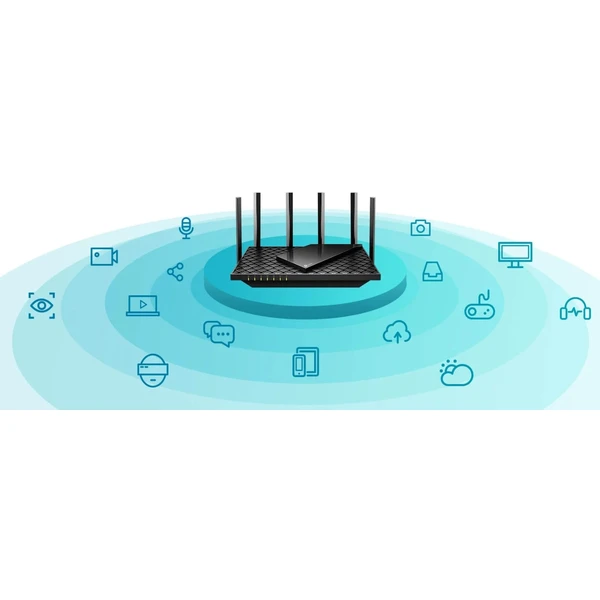 TP-Link Archer AX72 Wi-Fi 6 router čierny - Wi-Fi routery - Obrázok K8ETF00101