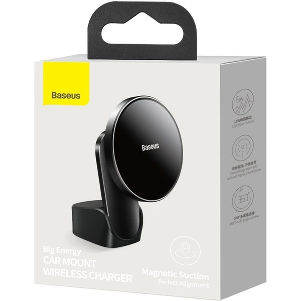 Baseus Big Energy držiak s MagSafe nabíjaním 15W čierna - Držiaky - Obrázok K8OQ600301